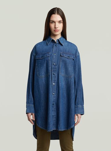 Camisa Oversized Denim Evergreen